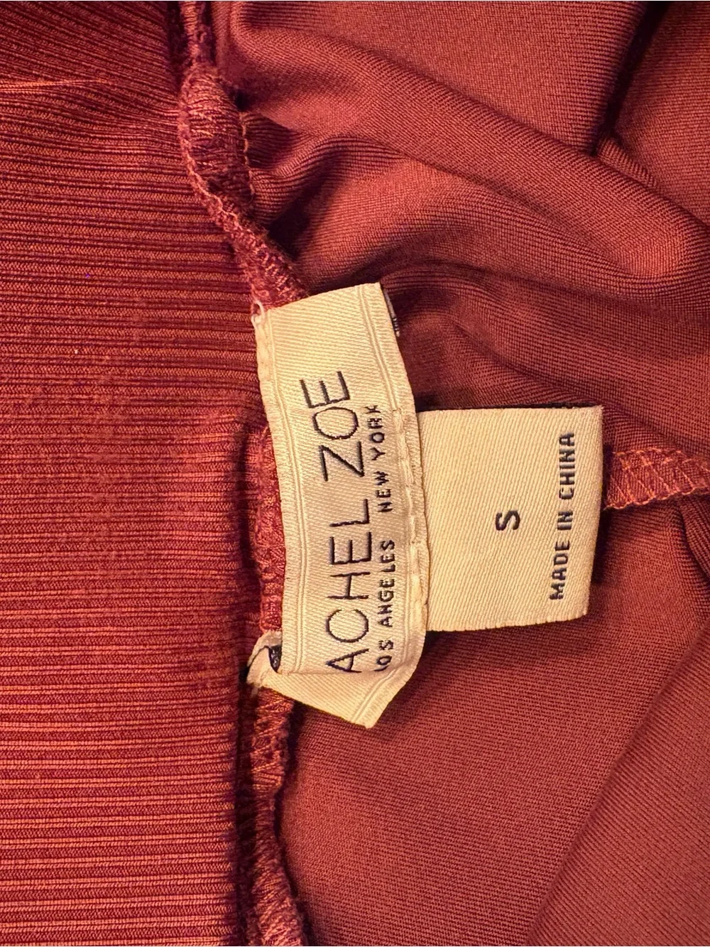 Rachel Zoe Rust-Red Ribbed Top - Picture 5 of 6